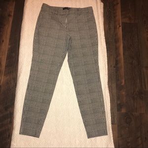 The limited gingham plaid black white pants